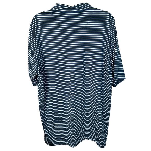 Nike Tour Men's L Dri-FIT Striped Golf Polo Short Sleeve Shirt Tiger Woods Blue - Picture 2 of 7